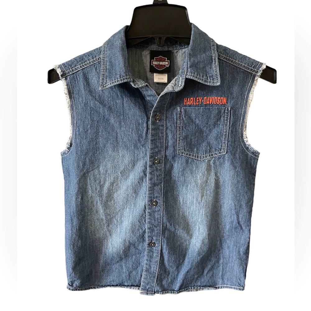 Kids Harley Davidson Denim Vest